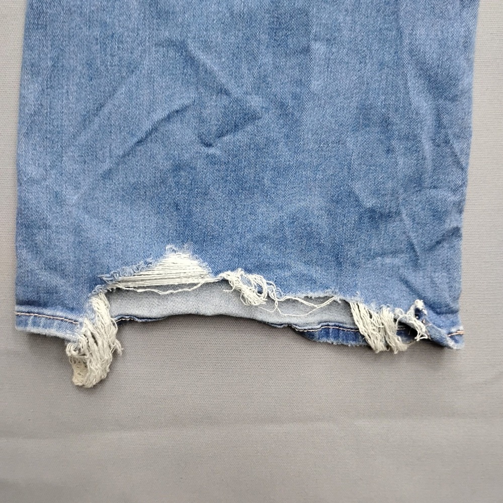 American Eagle Curvy Super High-Rise Flare Jeans Distressed Blue Size 12 Regular - Picture 10 of 11